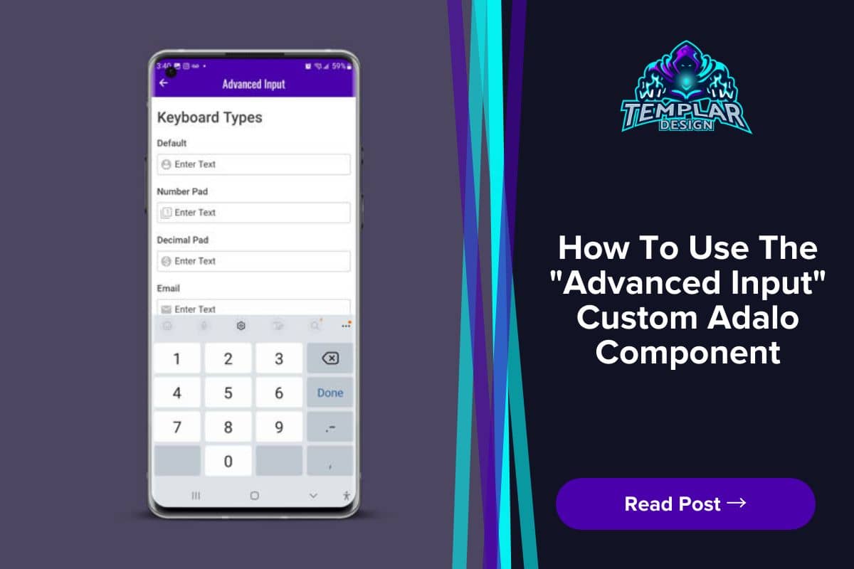 How To Use The "Advanced Input" Custom Adalo Component