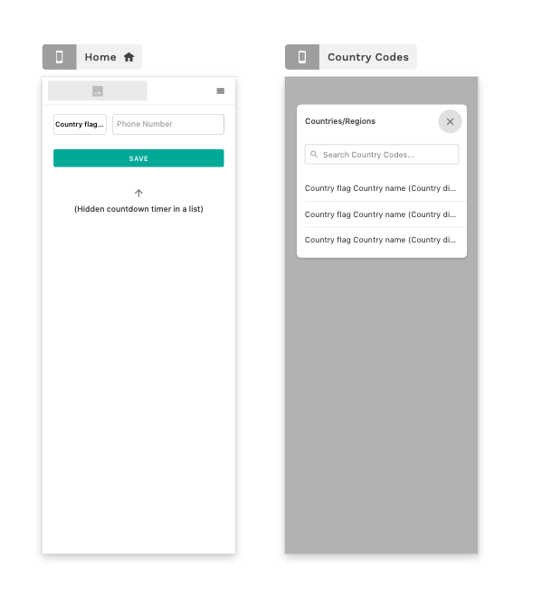 dual screen system for Adalo Phone Input